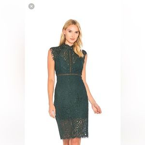 New with tags, Bardot Lace Panel Dress in Forest - Size M